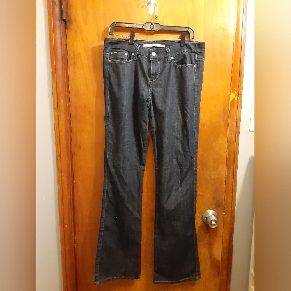 Joe's Women's Fit Muse Dark Blue Denim Flare Jeans